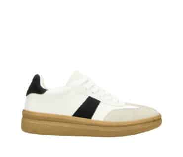 2DD0790101 White-Black PU Combi Sneaker