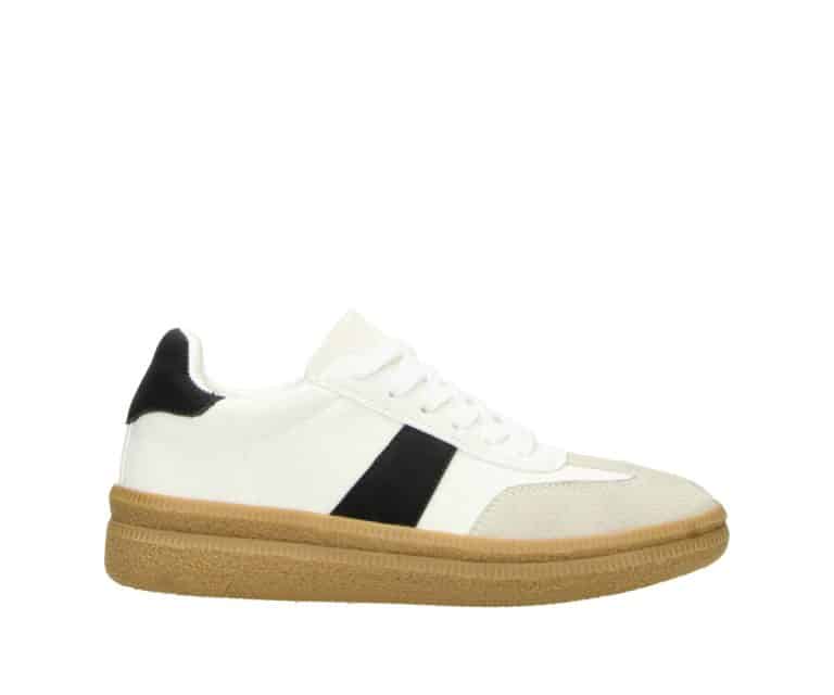 2DD0790101 White-Black PU Combi Sneaker