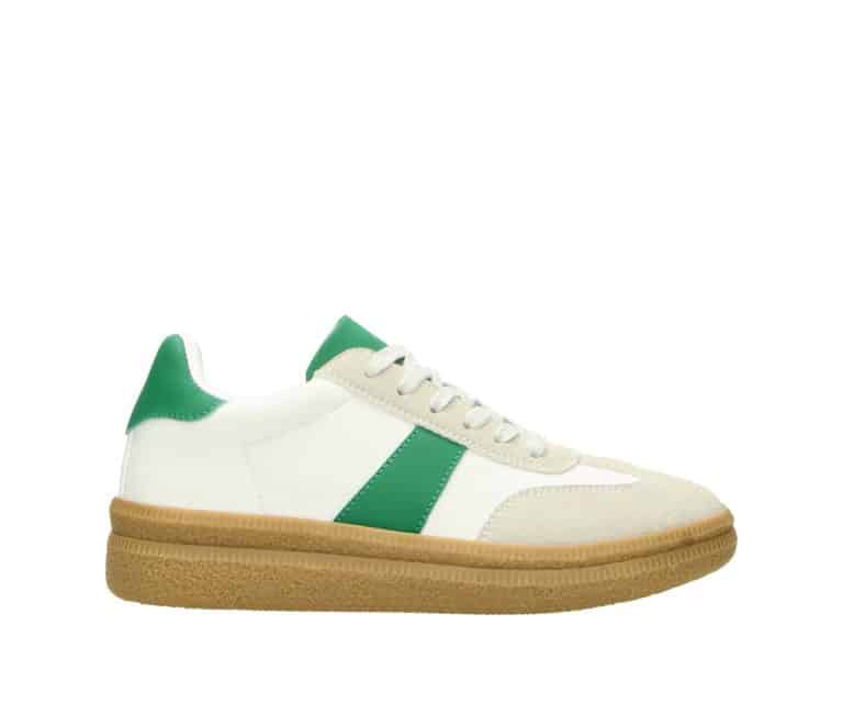 2DD0790101 White-Green PU Combi Sneaker