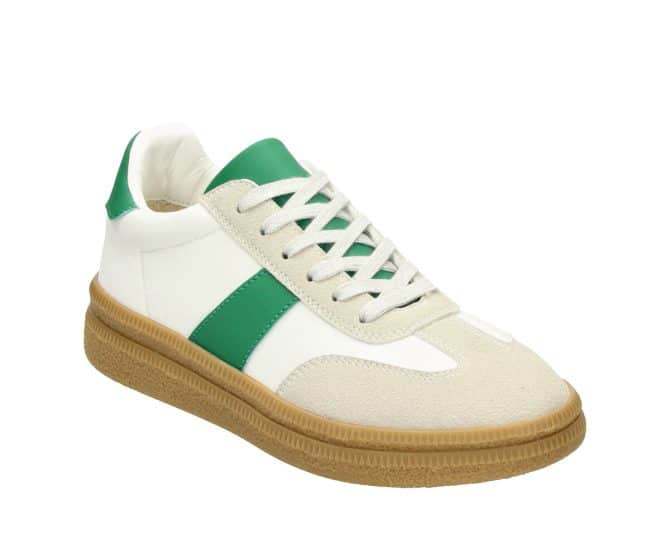 2DD0790101 White-Green PU Combi Sneaker