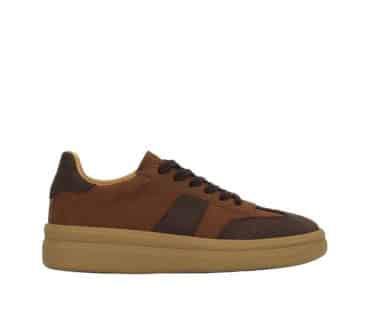 2DD0790101 Dark Brown-Brown PU Combi Sneaker