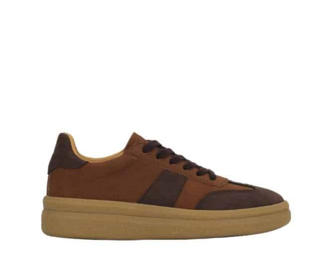 2DD0790101 Dark Brown-Brown PU Combi Sneaker