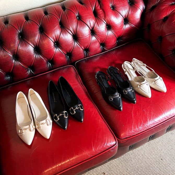Spring is in the air, it's time to prepare. Our ballerina shoes are so chic, even the couch strikes a pose.