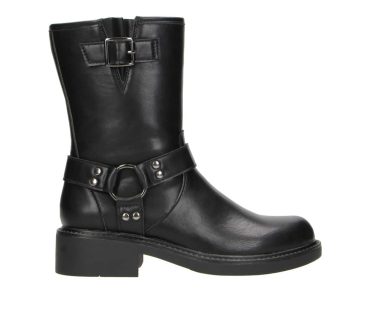 2CC0261301 2100 Black Pu Biker Boot