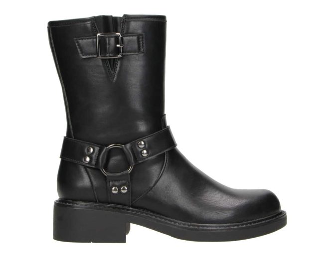 2CC0261301 2100 Black Pu Biker Boot