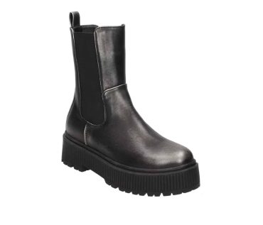 2AA0031305 8400 Pewter Pu Metallic Chunky Chelsea Boot