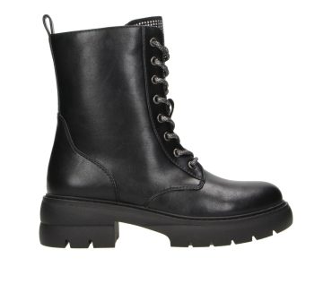 2TT0360203 2100 Black Pu Combat Boot
