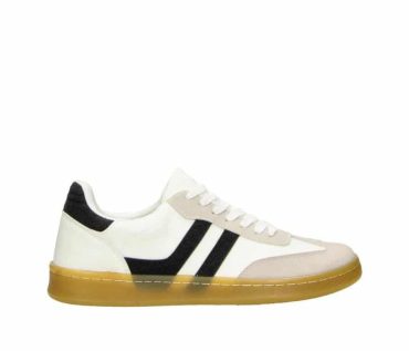 3JK1050101 1121 White-Black Pu Men’s Sneaker