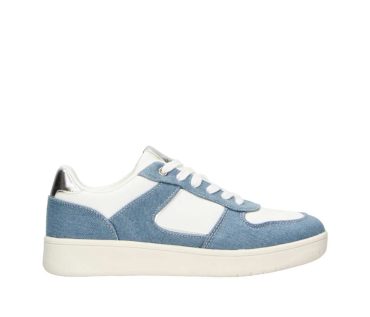 2CB23266A 4511 Jeans-White Pu Combi Sneakers