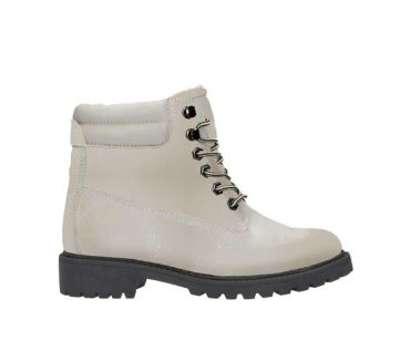 2TT0050201 1200 Ecru Pu Patent Wrinkle Boot