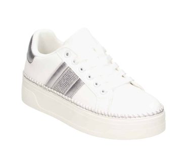 2JK1210102 1182 White-Silver PU Combi Sneaker