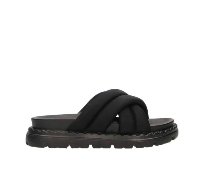 2PT0090703 2100 Black Textile Slipper